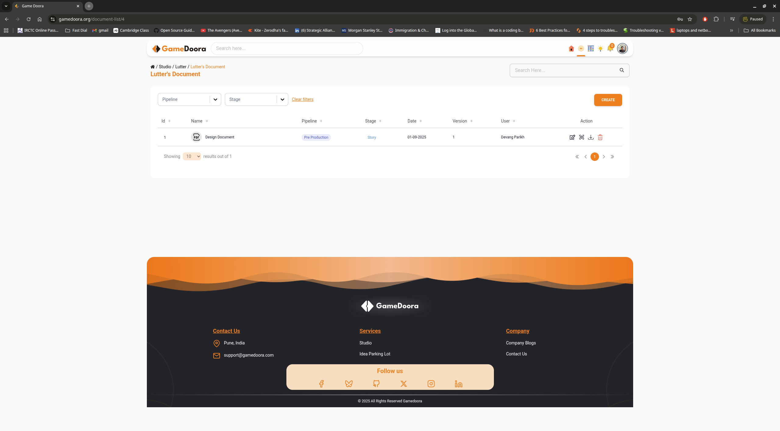 Document editor view
